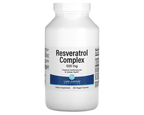 Lake Avenue Nutrition, Resveratrol Complex, 500 mg, 250 Veggie Capsules Lake Avenue Nutrition, Resveratrol Complex, 500 mg, 250 Veggie Capsules