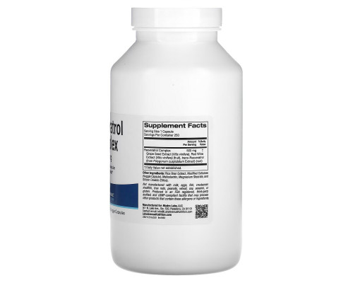 Lake Avenue Nutrition, Resveratrol Complex, 500 mg, 250 Veggie Capsules Lake Avenue Nutrition, Resveratrol Complex, 500 mg, 250 Veggie Capsules