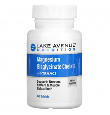 Lake Avenue Nutrition, Magnesium Bisglycinate Chelate, 200 mg, 60 Tablets