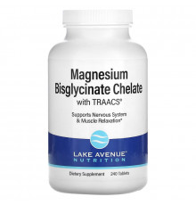 Lake Avenue Nutrition, Magnesium Bisglycinate, 200 mg Per Serving, 240 Tablets