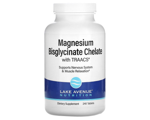Lake Avenue Nutrition, Magnesium Bisglycinate, 200 mg Per Serving, 240 Tablets Lake Avenue Nutrition, Magnesium Bisglycinate, 200 mg Per Serving, 240 Tablets