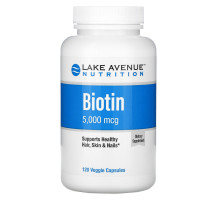 Lake Avenue Nutrition, Biotin, 5,000 mcg, 120 Veggie Capsules