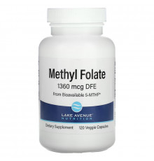 Lake Avenue Nutrition, Methyl Folate, 800 mcg, 120 Veggie Capsules