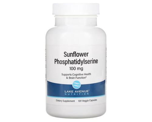 Lake Avenue Nutrition, Sunflower Phosphatidylserine, 100 mg, 120 Veggie Capsules Lake Avenue Nutrition, Sunflower Phosphatidylserine, 100 mg, 120 Veggie Capsules