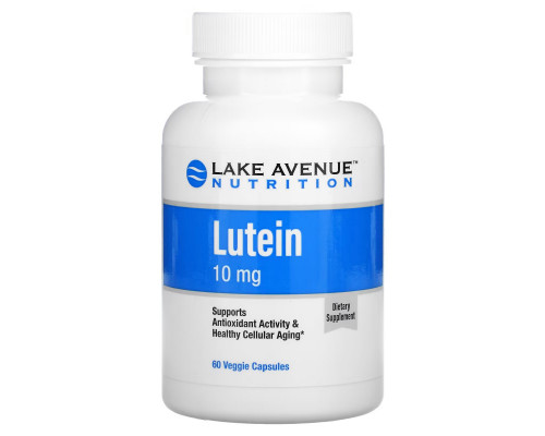 Lake Avenue Nutrition, Lutein, 10 mg, 60 Veggie Capsules Lake Avenue Nutrition, Lutein, 10 mg, 60 Veggie Capsules