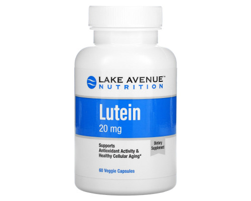 Lake Avenue Nutrition, Lutein, 20 mg, 60 Veggie Capsules Lake Avenue Nutrition, Lutein, 20 mg, 60 Veggie Capsules