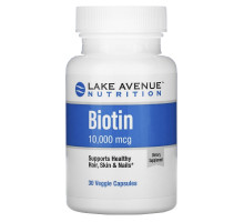 Lake Avenue Nutrition, Biotin, 10,000 mcg, 30 Veggie Capsules