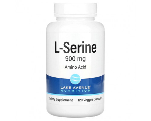 Аминокислоты Lake Avenue Nutrition, L-серин, 900 мг, 120 растительных капсул Аминокислоты Lake Avenue Nutrition, L-серин, 900 мг, 120 растительных капсул