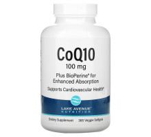 Lake Avenue Nutrition, CoQ10 Plus Bioperine, 100 mg, 365 Veggie Softgels