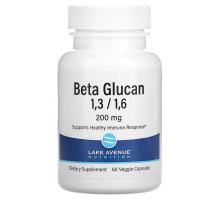 Lake Avenue Nutrition, Beta Glucan 1-3, 1-6, 200 mg, 60 Veggie Capsules