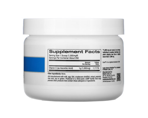 Lake Avenue Nutrition, Quali-C, чистый витамин С в порошке, 1000 мг, 250 г (8,81 унции) Lake Avenue Nutrition, Quali-C, чистый витамин С в порошке, 1000 мг, 250 г (8,81 унции)