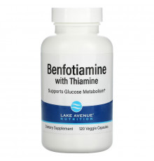 Lake Avenue Nutrition, Benfotiamine with Thiamine, Benfotiamin mit Thiamin, 250 mg, 120 vegetarische Kapseln