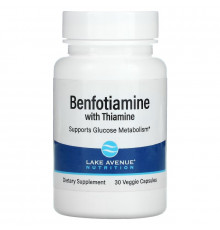 Lake Avenue Nutrition, Benfotiamine with Thiamine, 250 mg, 30 Veggie Capsules