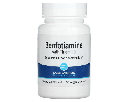 Lake Avenue Nutrition, Benfotiamine with Thiamine, 250 mg, 30 Veggie Capsules Lake Avenue Nutrition, Benfotiamine with Thiamine, 250 mg, 30 Veggie Capsules
