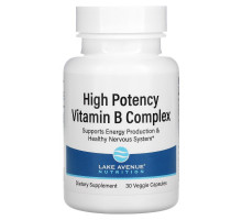 Lake Avenue Nutrition, High Potency Vitamin B Complex, 30 Veggie Capsules