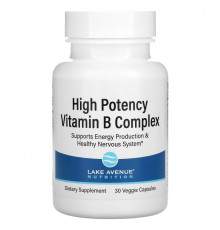 Lake Avenue Nutrition, High Potency Vitamin B Complex, 30 Veggie Capsules
