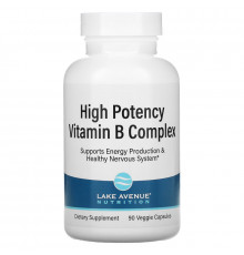Lake Avenue Nutrition, High Potency Vitamin B Complex, 90 Veggie Capsules