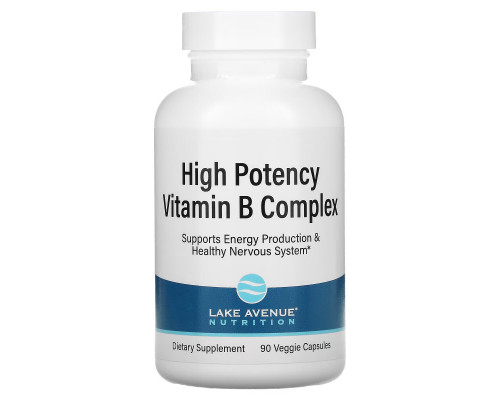 Lake Avenue Nutrition, High Potency Vitamin B Complex, 90 Veggie Capsules Lake Avenue Nutrition, High Potency Vitamin B Complex, 90 Veggie Capsules