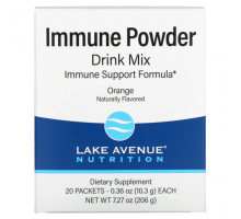 Растительные экстракты и настойки Lake Avenue Nutrition, порошковая смесь для приготовления укрепляющего иммунитет напитка, со вкусом апельсина, 20 пакетиков по 10,3 г (0,36 унции)