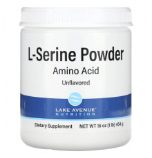 Аминокислоты Lake Avenue Nutrition, L-серин, порошок без добавок, 454 г (1 фунт)