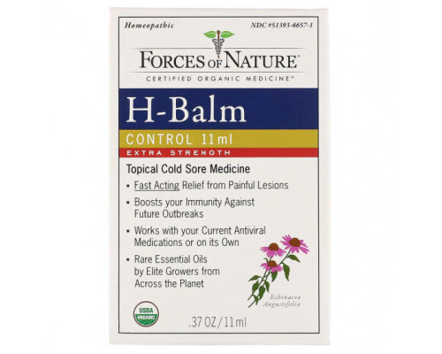 Травы и натуральные средства Forces of Nature, Средство от герпеса H-Balm, с повышенной силой действия, 11 мл (Товар снят с продажи) Травы и натуральные средства Forces of Nature, Средство от герпеса H-Balm, с повышенной силой действия, 11 мл (Товар снят с продажи)