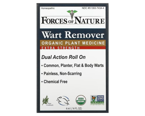 Forces of Nature, Wart Remover, Dual Action Roll On, Extra Strength, 0.14 oz (4 ml) Forces of Nature, Wart Remover, Dual Action Roll On, Extra Strength, 0.14 oz (4 ml)