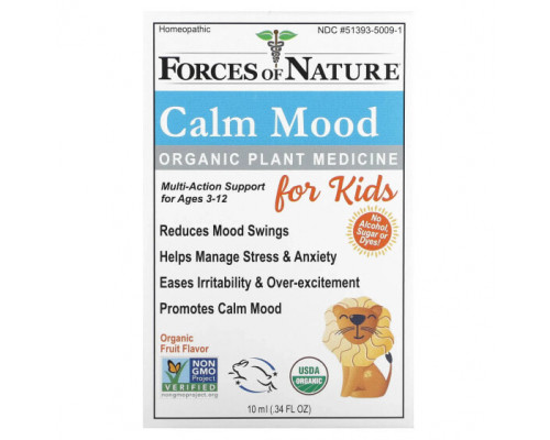 Улучшение памяти и работы мозга Forces of Nature, Calm Mood, органическое растительное средство, для детей от 3 до 12 лет, со вкусом фруктов, 10 мл (0,34 жидк. Унции) Улучшение памяти и работы мозга Forces of Nature, Calm Mood, органическое растительное средство, для детей от 3 до 12 лет, со вкусом фруктов, 10 мл (0,34 жидк. Унции)
