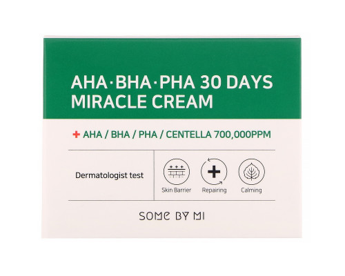 Some By Mi, AHA. BHA. PHA 30 Days Miracle Cream, 60 g Some By Mi, AHA. BHA. PHA 30 Days Miracle Cream, 60 g