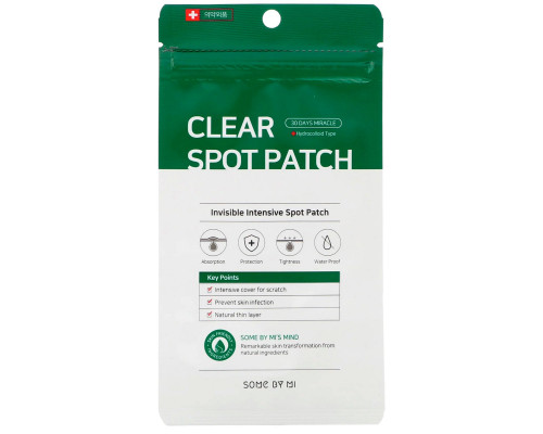 Some By Mi, 30 Days Miracle Clear Spot Patch, 18 Patches Some By Mi, 30 Days Miracle Clear Spot Patch, 18 Patches
