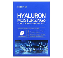 Some By Mi, Hyaluron Moisturizing, увлажняющая тканевая маска с гиалуроновой кислотой для сияния кожи, 10 шт. по 25 г