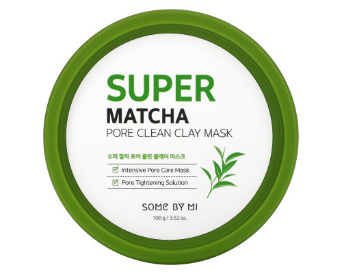 Some By Mi, Super Matcha Pore Clean Clay Beauty Mask, 3.52 oz (100 g) Some By Mi, Super Matcha Pore Clean Clay Beauty Mask, 3.52 oz (100 g)