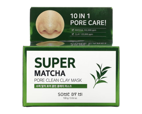 Some By Mi, Super Matcha Pore Clean Clay Beauty Mask, 3.52 oz (100 g) Some By Mi, Super Matcha Pore Clean Clay Beauty Mask, 3.52 oz (100 g)