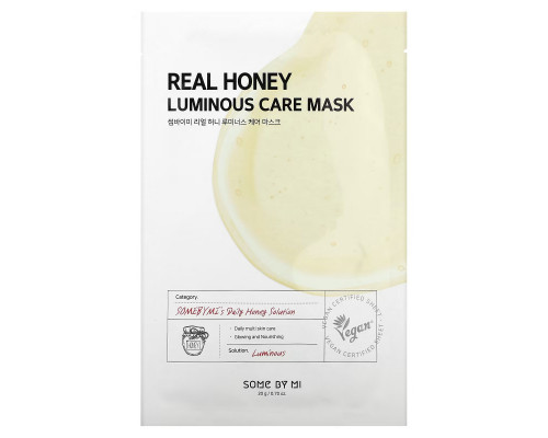 Some By Mi, Real Honey, косметическая маска для сияния кожи, 1 шт., 20 г (0,7 унции) Some By Mi, Real Honey, косметическая маска для сияния кожи, 1 шт., 20 г (0,7 унции)