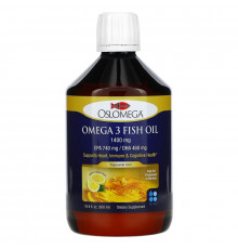 Oslomega, Norwegian Omega-3 Fish Oil, Natural Lemon Flavor, 16.9 fl oz (500 ml)