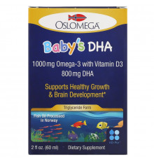 Oslomega, Norwegian Baby’s DHA with Vitamin D3, 800 mg, 2 fl oz (60 ml)