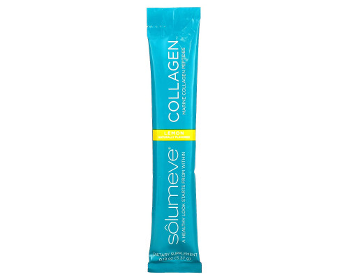 Solumeve, Collagen Peptides Plus Vitamin C & Hyaluronic Acid, Lemon, 30 Packets, 0.18 oz (5.15 g) Each Solumeve, Collagen Peptides Plus Vitamin C & Hyaluronic Acid, Lemon, 30 Packets, 0.18 oz (5.15 g) Each