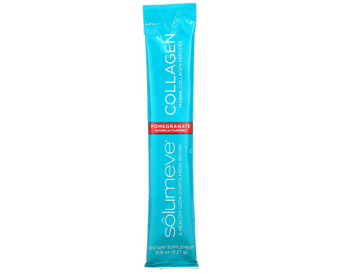 Solumeve, Collagen Peptides Plus Vitamin C & Hyaluronic Acid, Pomegranate, 30 Packets, 0.18 oz (5.15 g) Each Solumeve, Collagen Peptides Plus Vitamin C & Hyaluronic Acid, Pomegranate, 30 Packets, 0.18 oz (5.15 g) Each