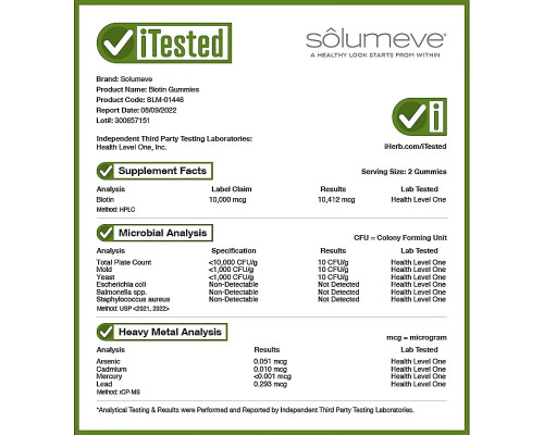 Solumeve, Biotin Gummies, Gelatin Free, Strawberry Flavor, 100 Vegetarian Gummies Solumeve, Biotin Gummies, Gelatin Free, Strawberry Flavor, 100 Vegetarian Gummies