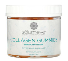 Solumeve, Коллагеновые жевательные таблетки, без желатина, вкус тропических фруктов, 100 вегетарианских жевательных таблеток