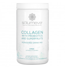 Solumeve, Radiant Beauty, Grass-Fed Collagen, Probiotics & Superfruits Powdered Drink Mix, Citrus, 16 oz (454 g)
