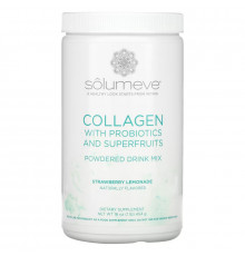 Solumeve, Radiant Beauty, Grass-Fed Collagen, Probiotics & Superfruits Powdered Drink Mix, Strawberry Lemonade, 16 oz (454 g)
