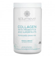 Solumeve, Radiant Beauty, Grass-Fed Collagen, Probiotics & Superfruits Powdered Drink Mix, Tropical Hibiscus, 16 oz (454 g)