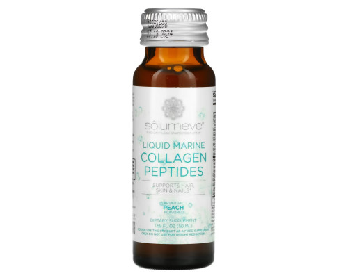 Solumeve, Ageless Beauty, жидкий морской коллаген, с персиковым вкусом, 10 флаконов по 50 мл (1,69 жидк. унции) Solumeve, Ageless Beauty, жидкий морской коллаген, с персиковым вкусом, 10 флаконов по 50 мл (1,69 жидк. унции)