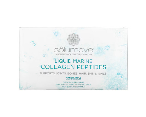 Solumeve, Ageless Beauty, жидкий морской коллаген, со вкусом манго и яблока, 10 флаконов по 50 мл (1,69 жидк. унции) Solumeve, Ageless Beauty, жидкий морской коллаген, со вкусом манго и яблока, 10 флаконов по 50 мл (1,69 жидк. унции)
