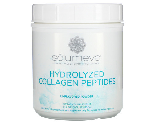 Solumeve, Radiant Beauty, Hydrolyzed Collagen Peptides Powder, Unflavored, 1.01 lb (460 g) Solumeve, Radiant Beauty, Hydrolyzed Collagen Peptides Powder, Unflavored, 1.01 lb (460 g)