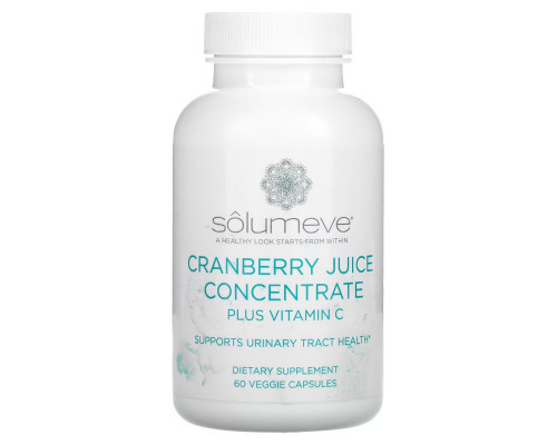 Solumeve, Cranberry Juice Concentrate plus Vitamin C, 60 Veggie Capsules Solumeve, Cranberry Juice Concentrate plus Vitamin C, 60 Veggie Capsules