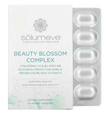 Solumeve, Beauty Blossom Complex, Skin Hydration & Collagen Production, 30 Veggie Capsules