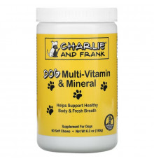 Charlie and Frank, Dog Multi-Vitamin & Mineral, Supports Fresh Breath, 60 Soft Chews, 6.3 oz (180 g)