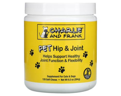 Charlie and Frank, Pet Hip & Joint, For Cats & Dogs, 120 Soft Chews Charlie and Frank, Pet Hip & Joint, For Cats & Dogs, 120 Soft Chews