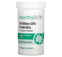 HealthyBiom, High Potency Probiotics, 50 Billion CFUs, 90 Veggie Capsules